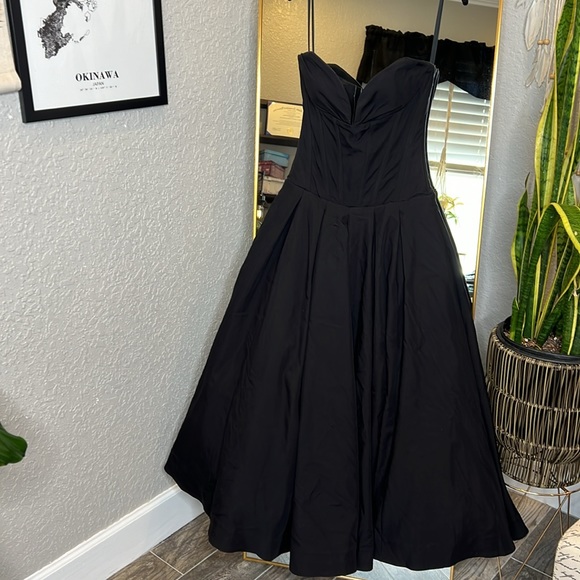 House of CB 'Lady' Black Strapless Midi Dress NWOT - Picture 10 of 17